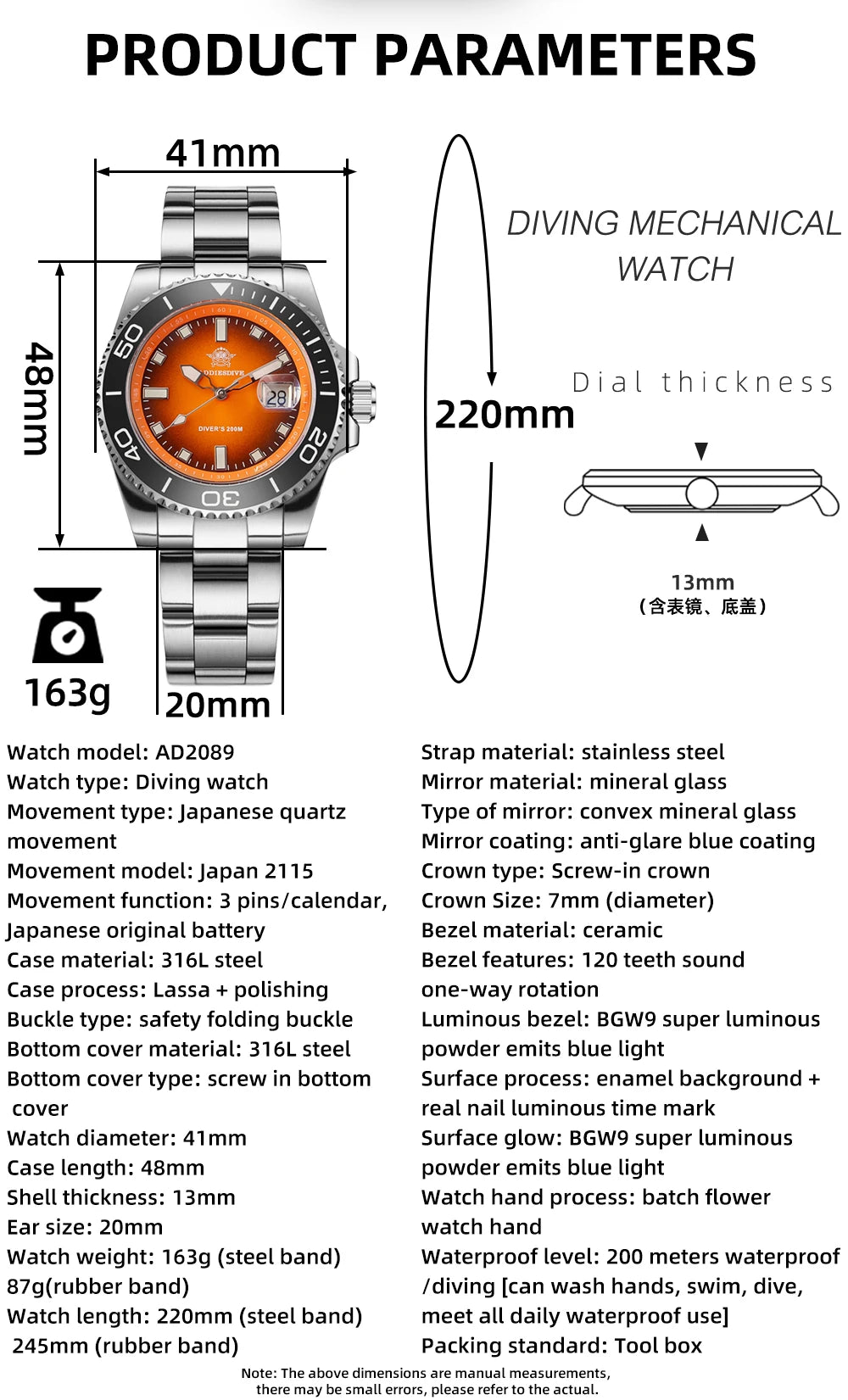 ADDIESDIVE 41mm Dive Watches For Men Ceramic Bezel BGW9 Waterproof Luminous Stainless Steel reloj hombre Colorful Dial Man Watch