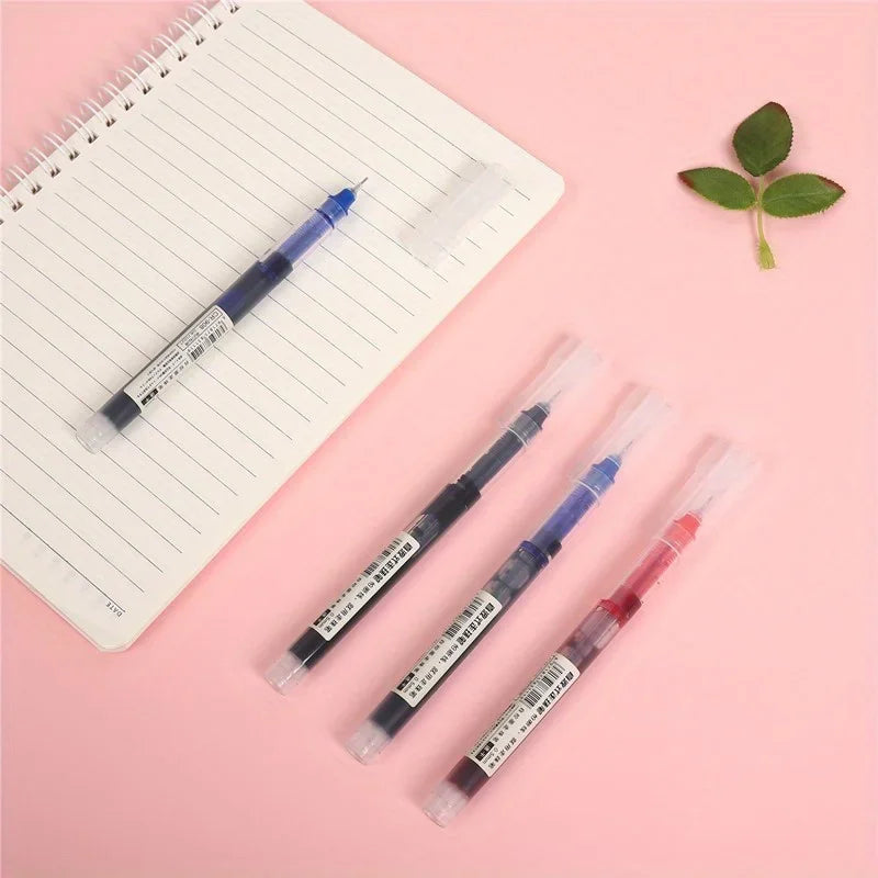 10Pcs/set | High Quality Needle Type Gel Pens | Straight Liquid Ballpoint Pen | Office Pen | For Professional Look | For Boss Look | Signing Pen