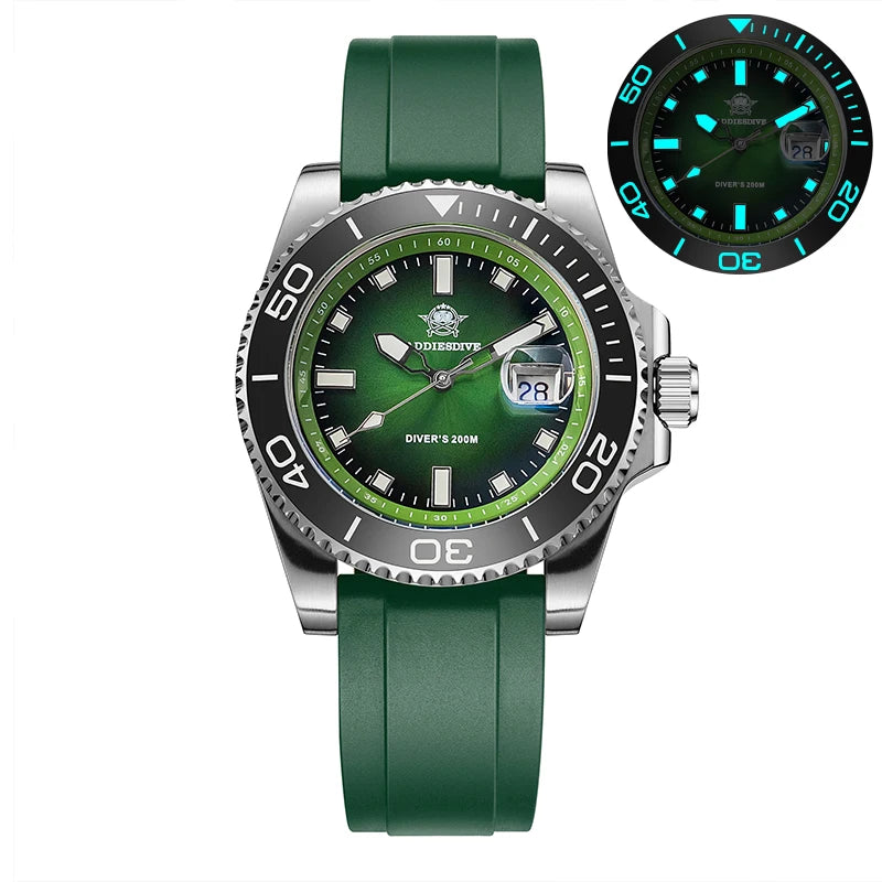 ADDIESDIVE 41mm Dive Watches For Men Ceramic Bezel BGW9 Waterproof Luminous Stainless Steel reloj hombre Colorful Dial Man Watch