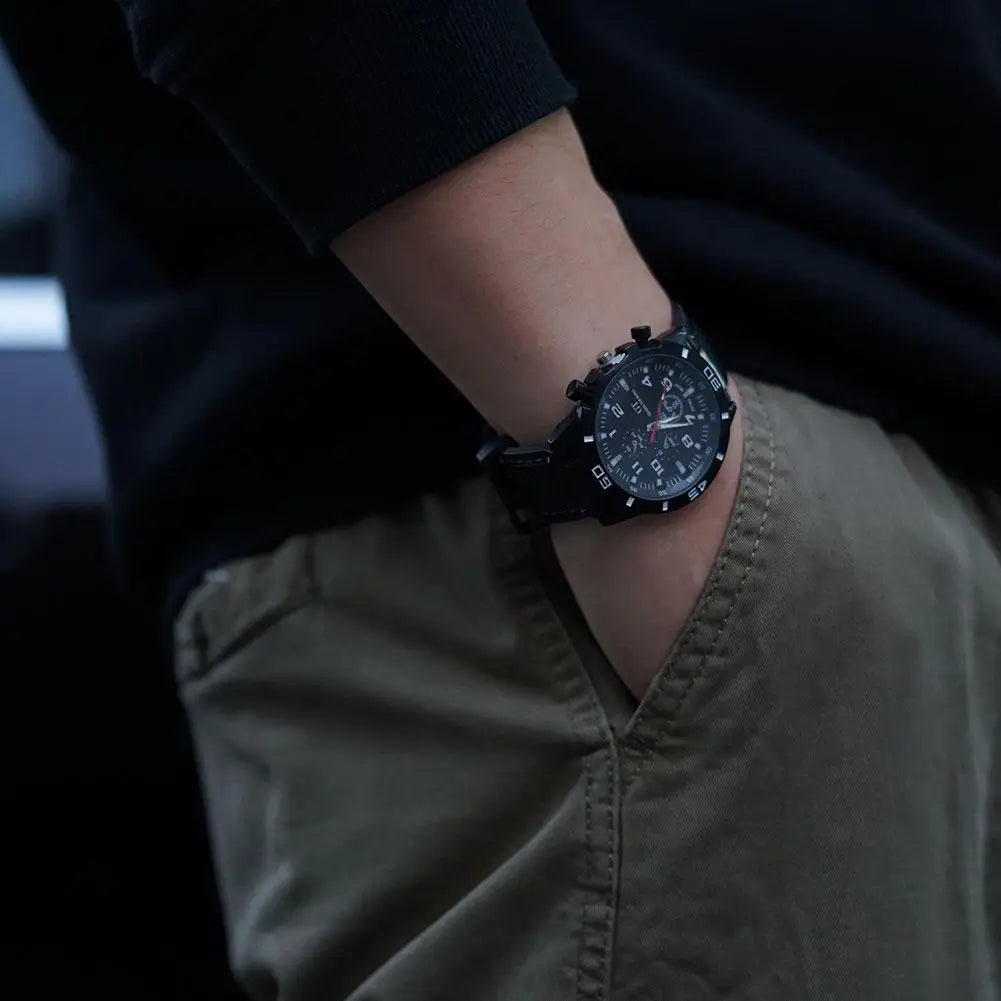 Luxury Business Men Watch Men's Fashion Watch Sports Big Dial Calendar Date Watches Digital Watches Soft Clock Shockproof