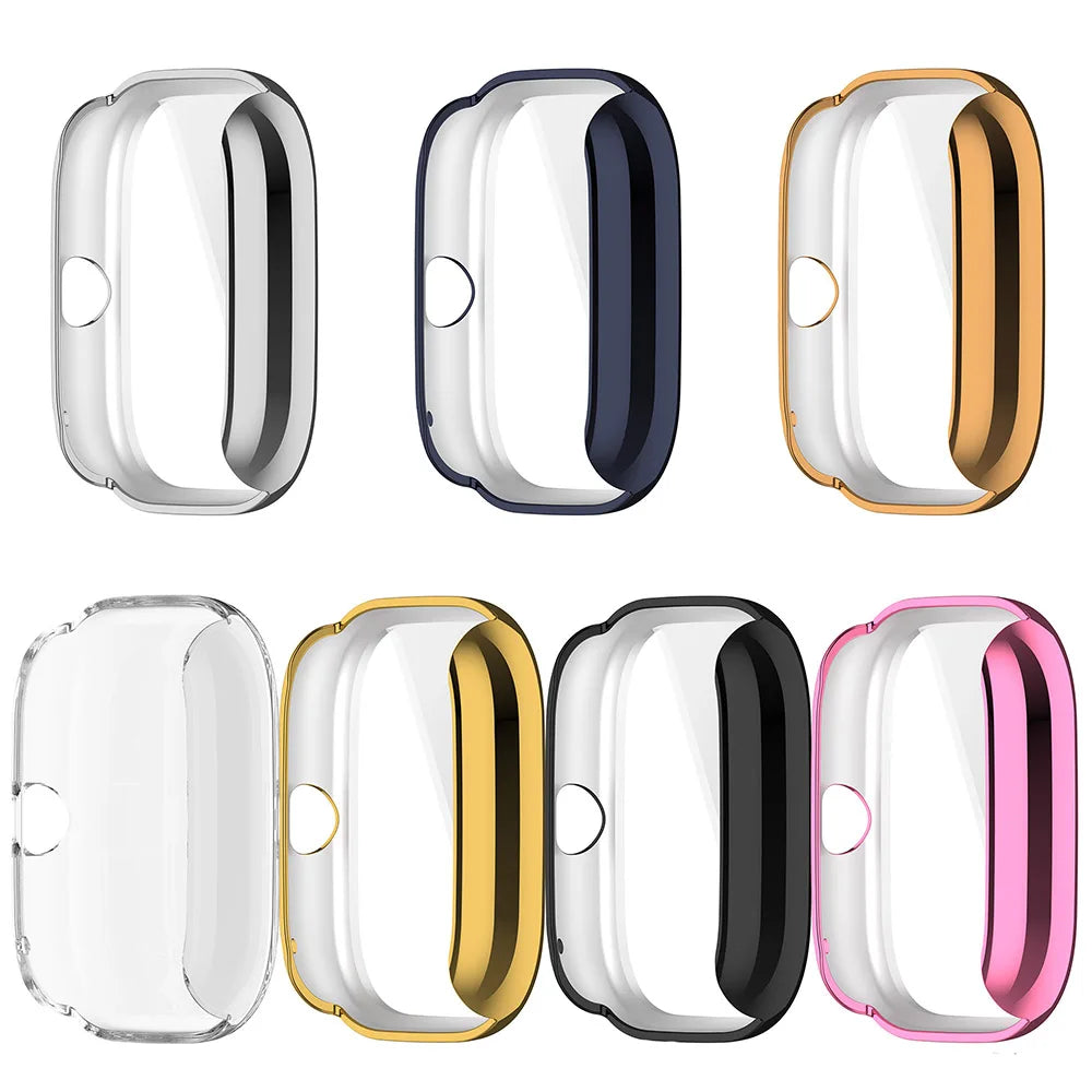 Full Screen Protector For Huami Amazfit GTS 4 Mini Electroplated TPU Protective Case Cover Shell Bumper