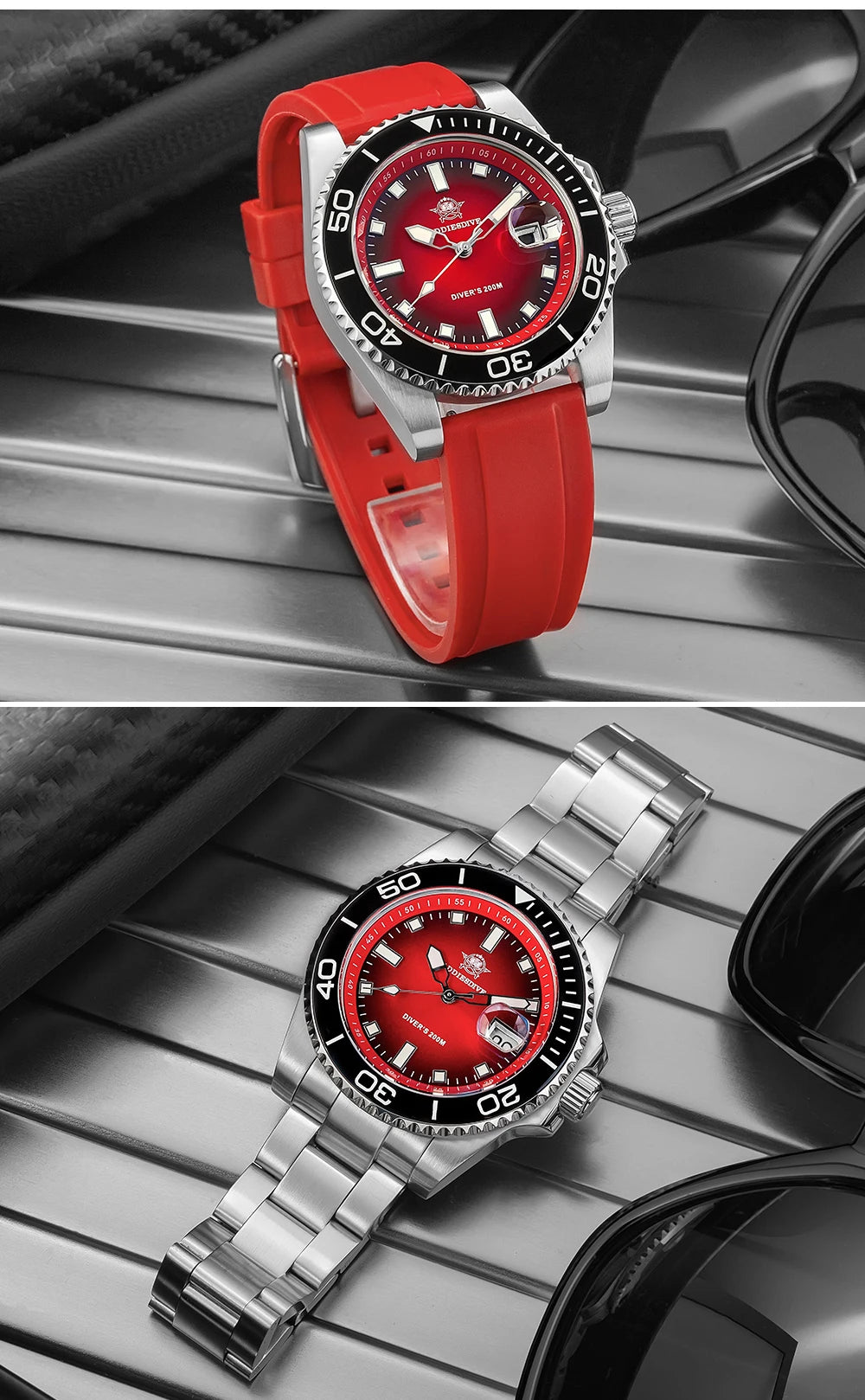 ADDIESDIVE 41mm Dive Watches For Men Ceramic Bezel BGW9 Waterproof Luminous Stainless Steel reloj hombre Colorful Dial Man Watch