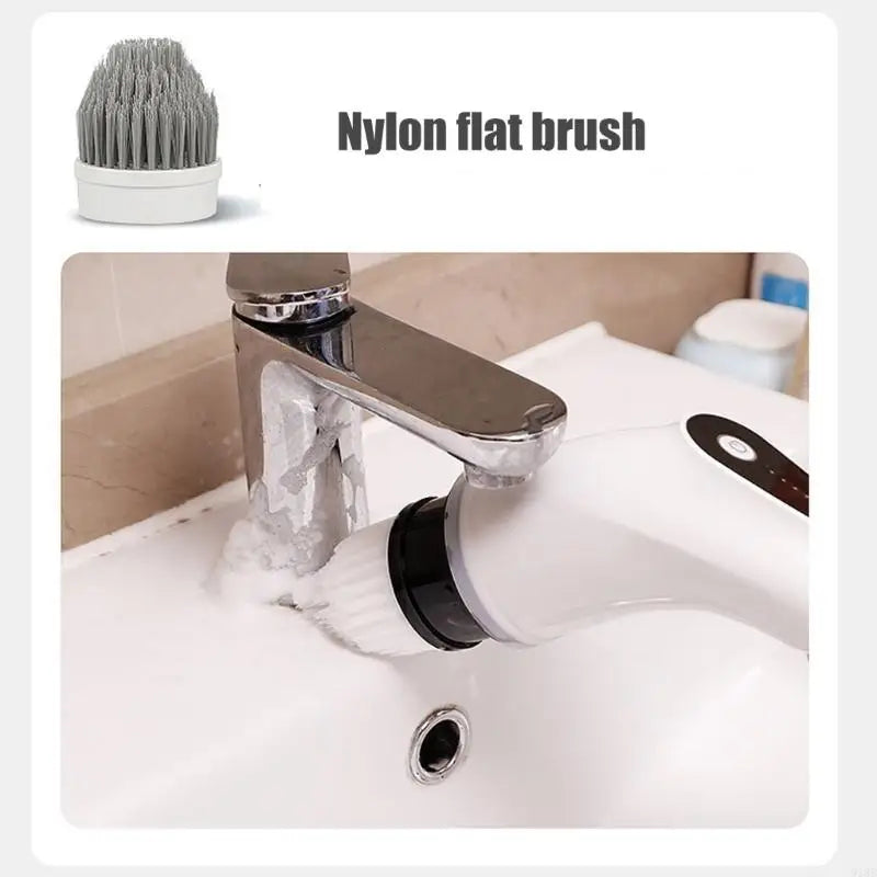 2025 New Electric Spin Scrubber 8Attachments 2000mAh Lithiums batteries For Floor Wall Clean