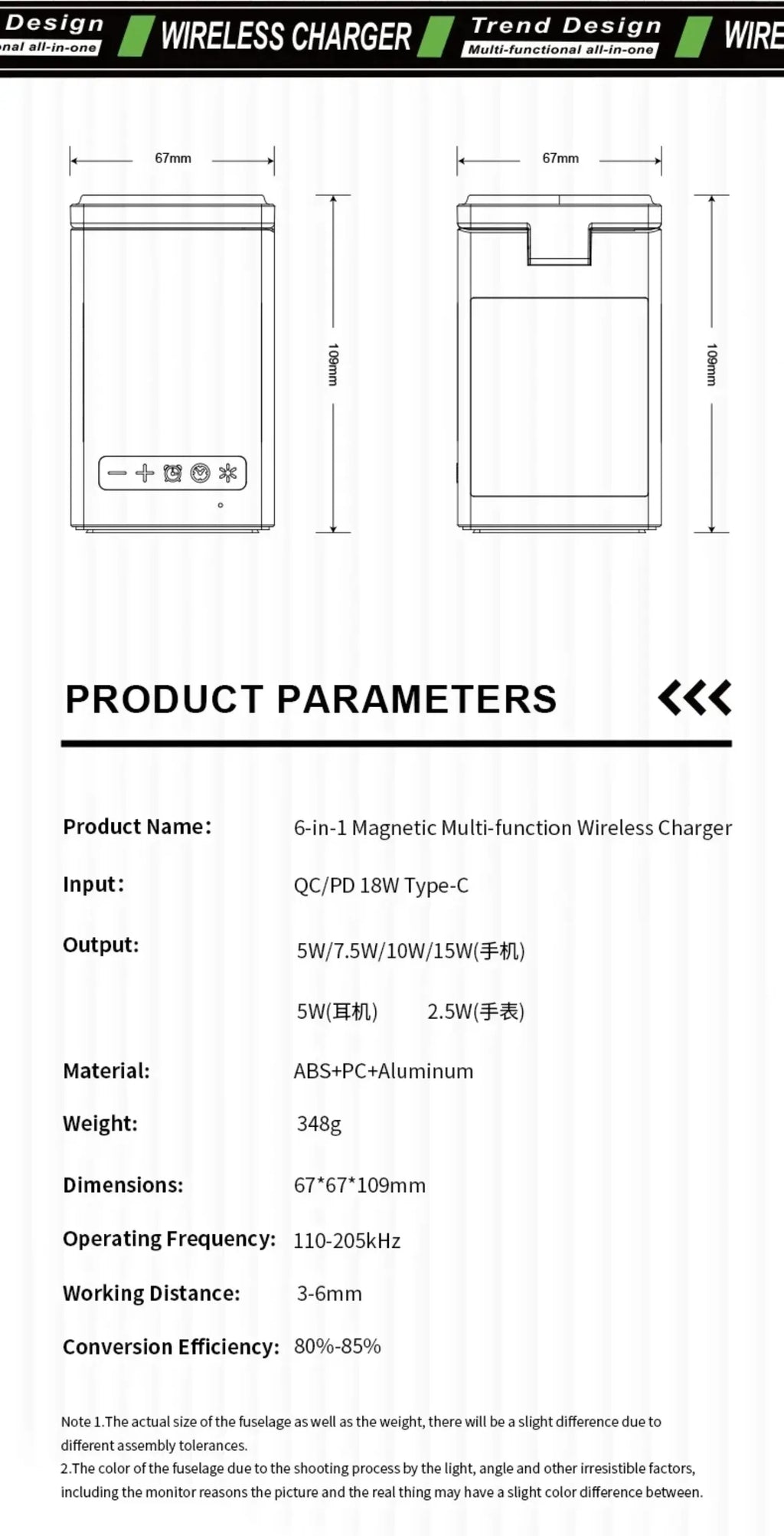 15W 6 in 1 Cartoon Pixel Magnetic Wireless Charger Foldable Bluetooth Speaker Alarm Clock For iPhone 16~12 iWatch Airpods 3 Pro