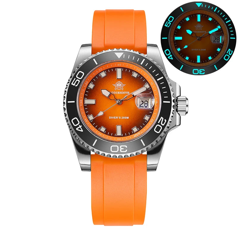 ADDIESDIVE 41mm Dive Watches For Men Ceramic Bezel BGW9 Waterproof Luminous Stainless Steel reloj hombre Colorful Dial Man Watch