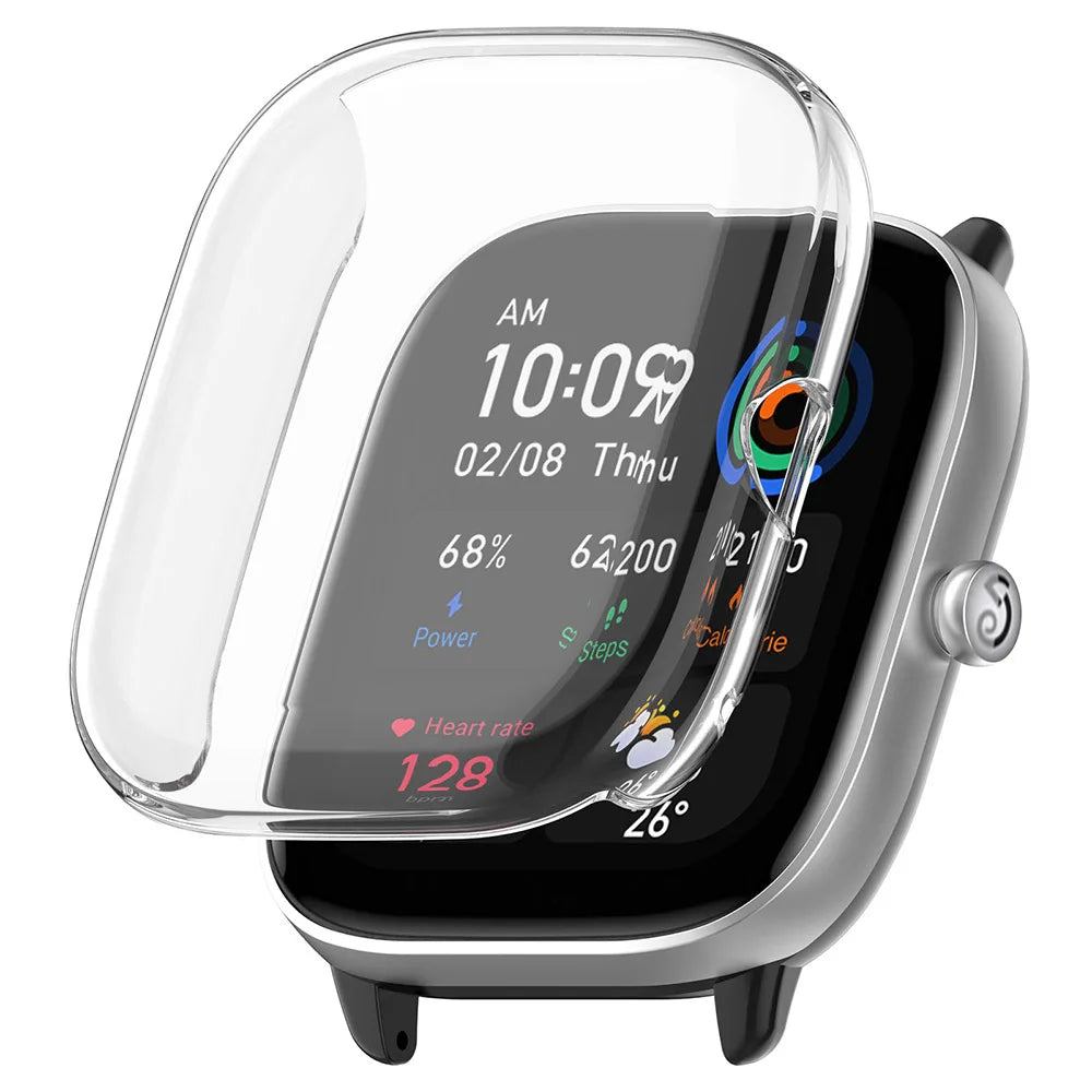 Full Screen Protector For Huami Amazfit GTS 4 Mini Electroplated TPU Protective Case Cover Shell Bumper