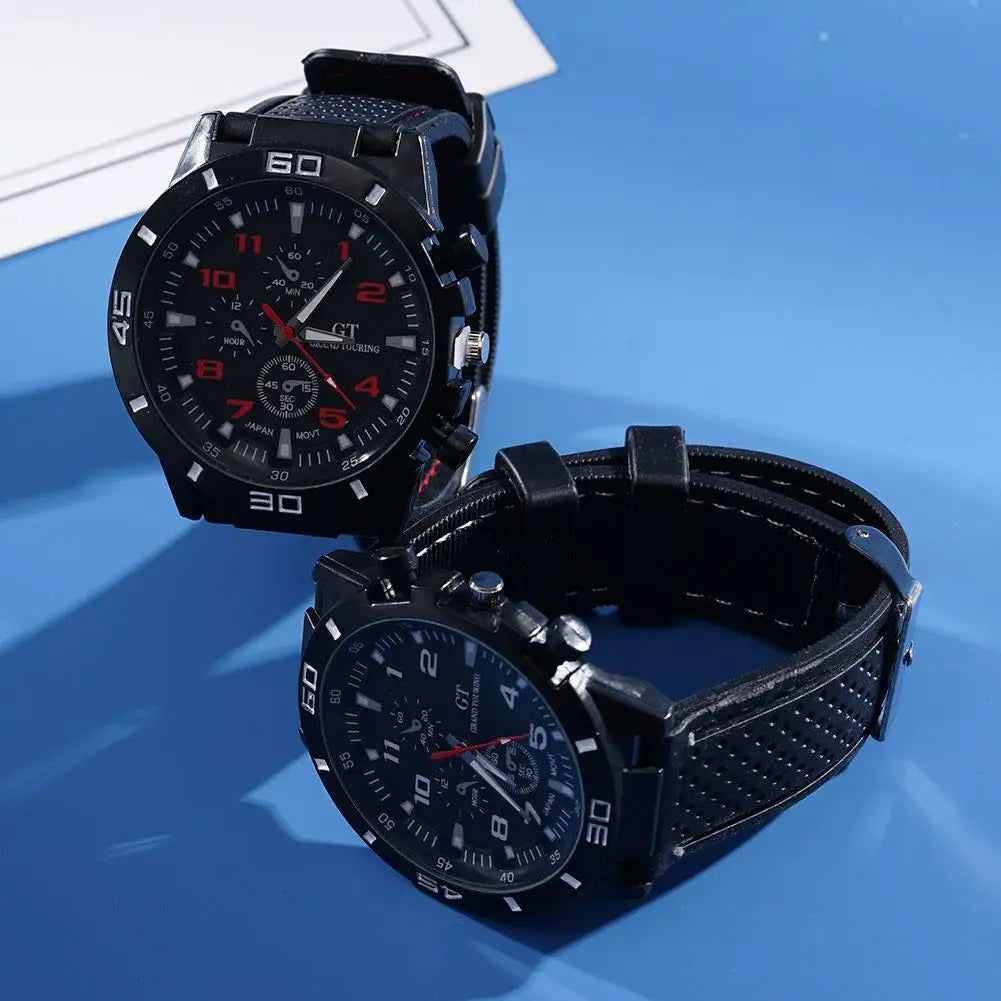 Luxury Business Men Watch Men's Fashion Watch Sports Big Dial Calendar Date Watches Digital Watches Soft Clock Shockproof