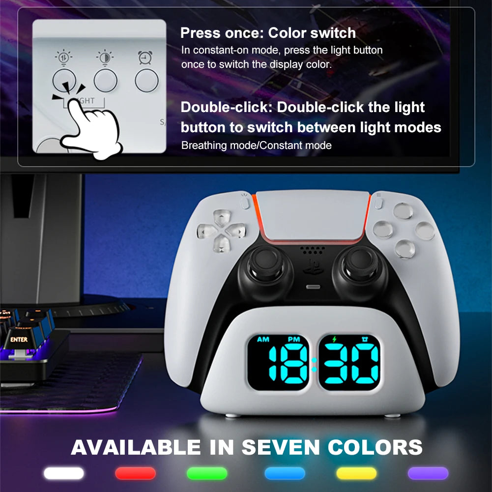 Charging Station Game Accessories Controller Charging Clock Base for PS 5 Accessories Kits