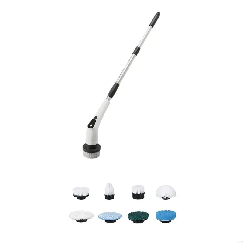 2025 New Electric Spin Scrubber 8Attachments 2000mAh Lithiums batteries For Floor Wall Clean