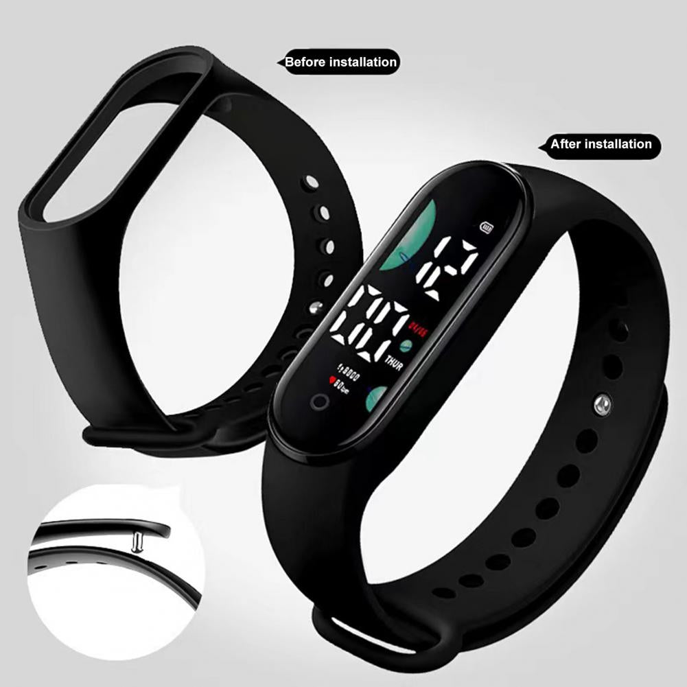 Hot !!M9 Electronic Watch LED Touch Control Waterproof Casual Multifunctional Week Time Display Men Women Unisex Sports Watch
