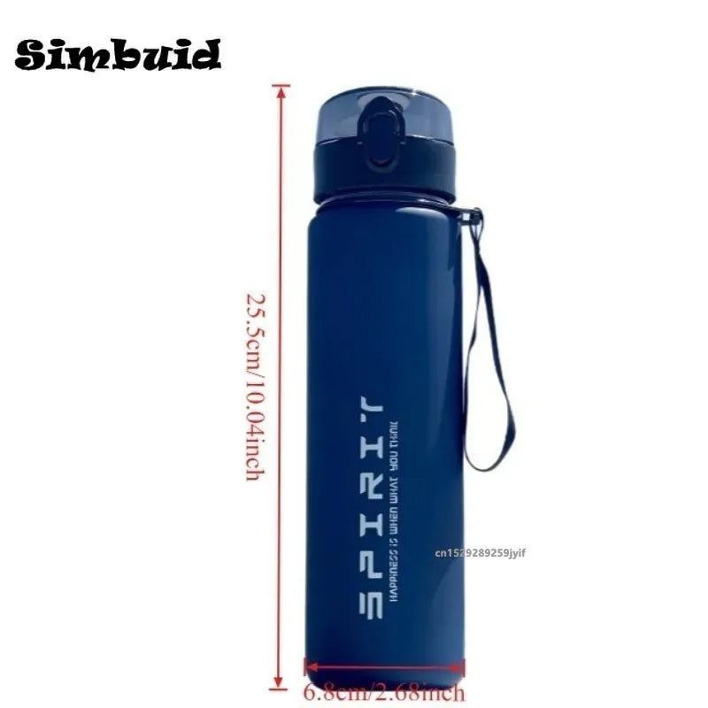 800ml Large Capacity Sports Water Bottle Leak Proof Plastic Drinking Cup With Time Scale Suitable For Travel Fitness Sports